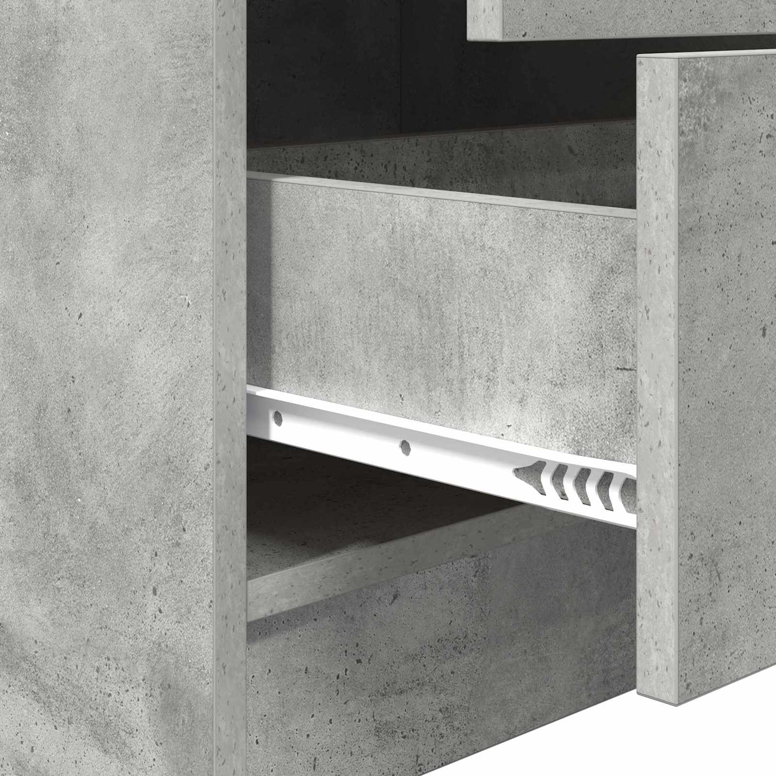 Schreibtisch mit Schubladen mit Regal 2 pcs Beton Grau
