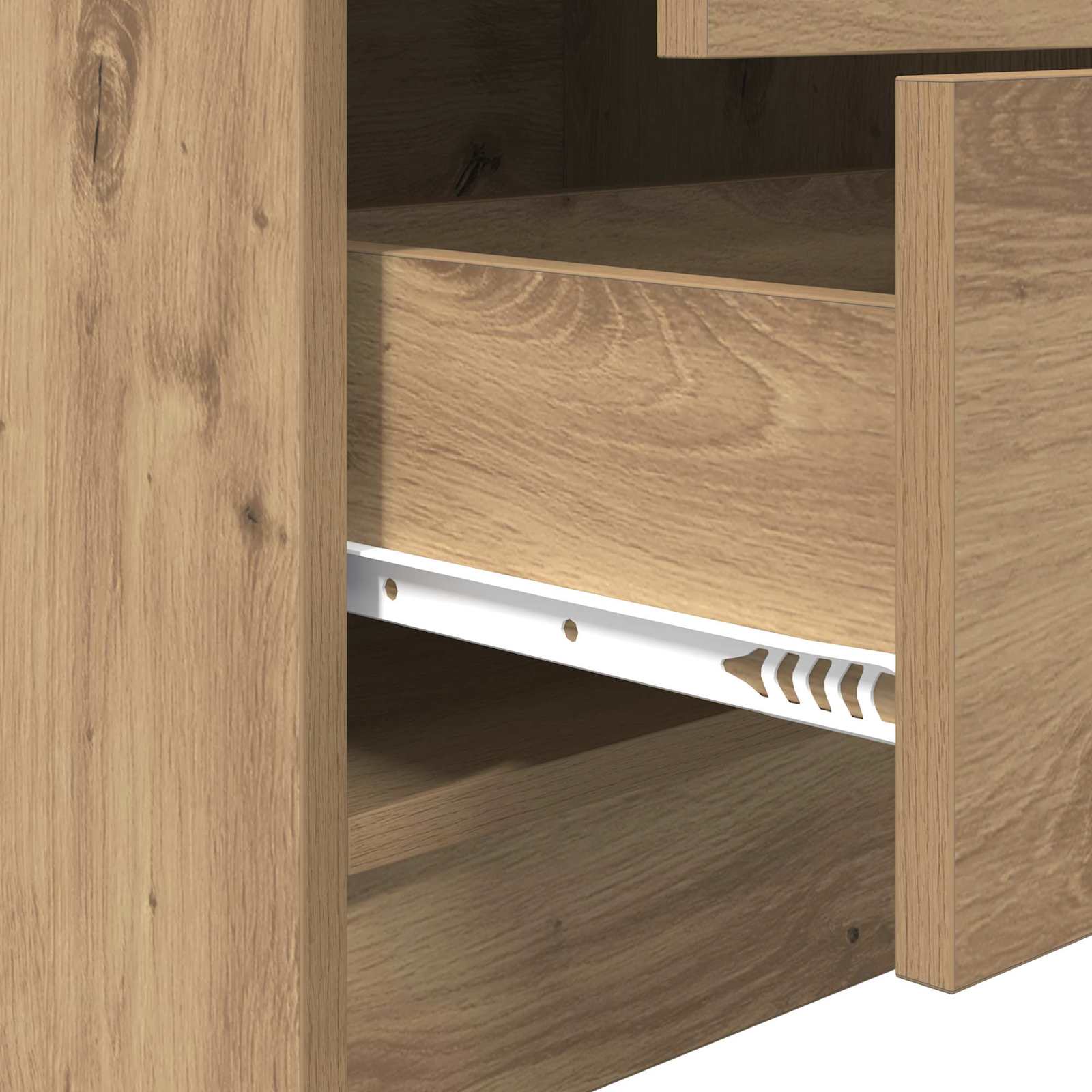 Schreibtisch mit Schubladen mit Regal 2 pcs Artisan-Eiche