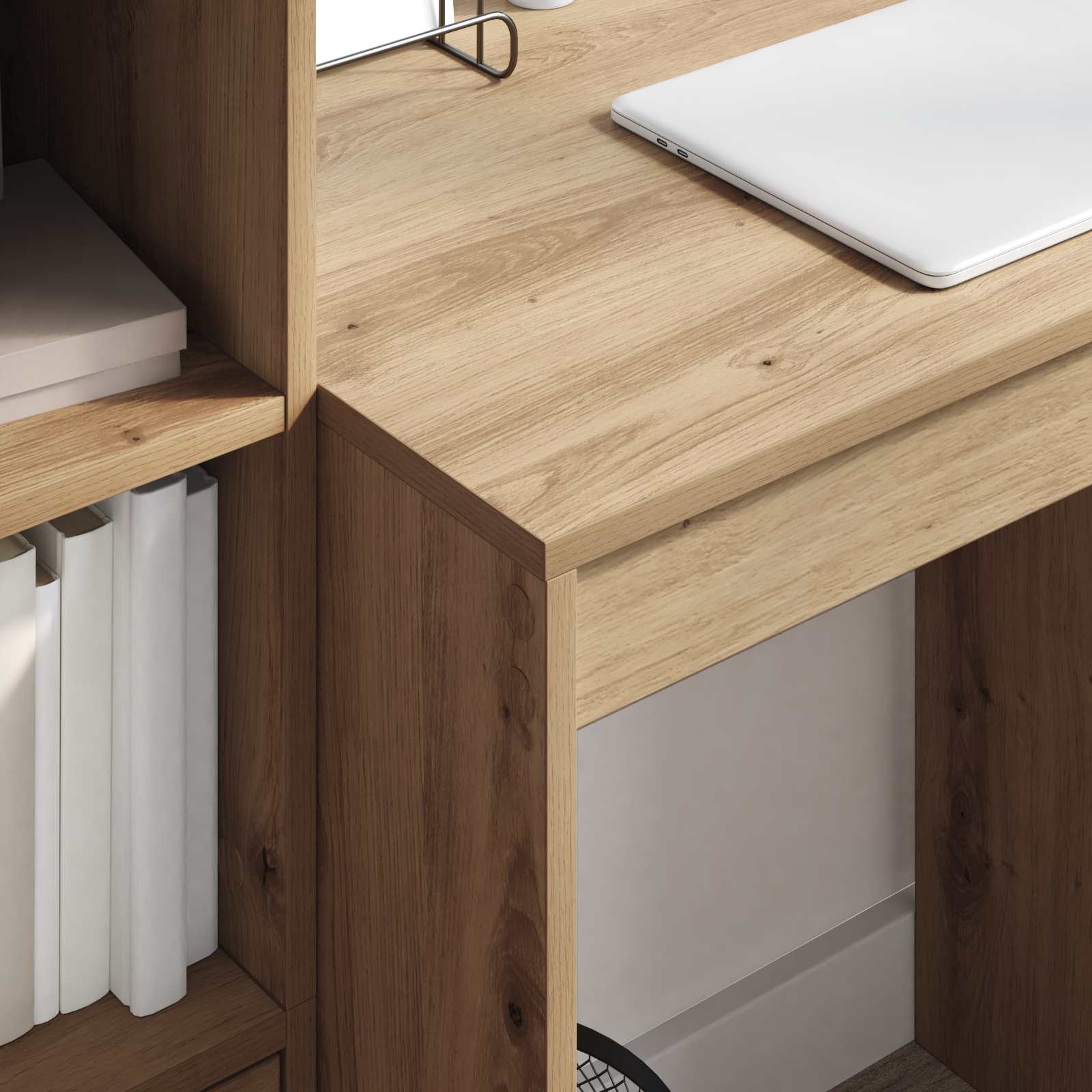 Schreibtisch mit Schubladen mit Regal 2 pcs Artisan-Eiche