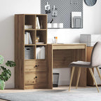 Schreibtisch mit Schubladen mit Regal 2 pcs Artisan-Eiche