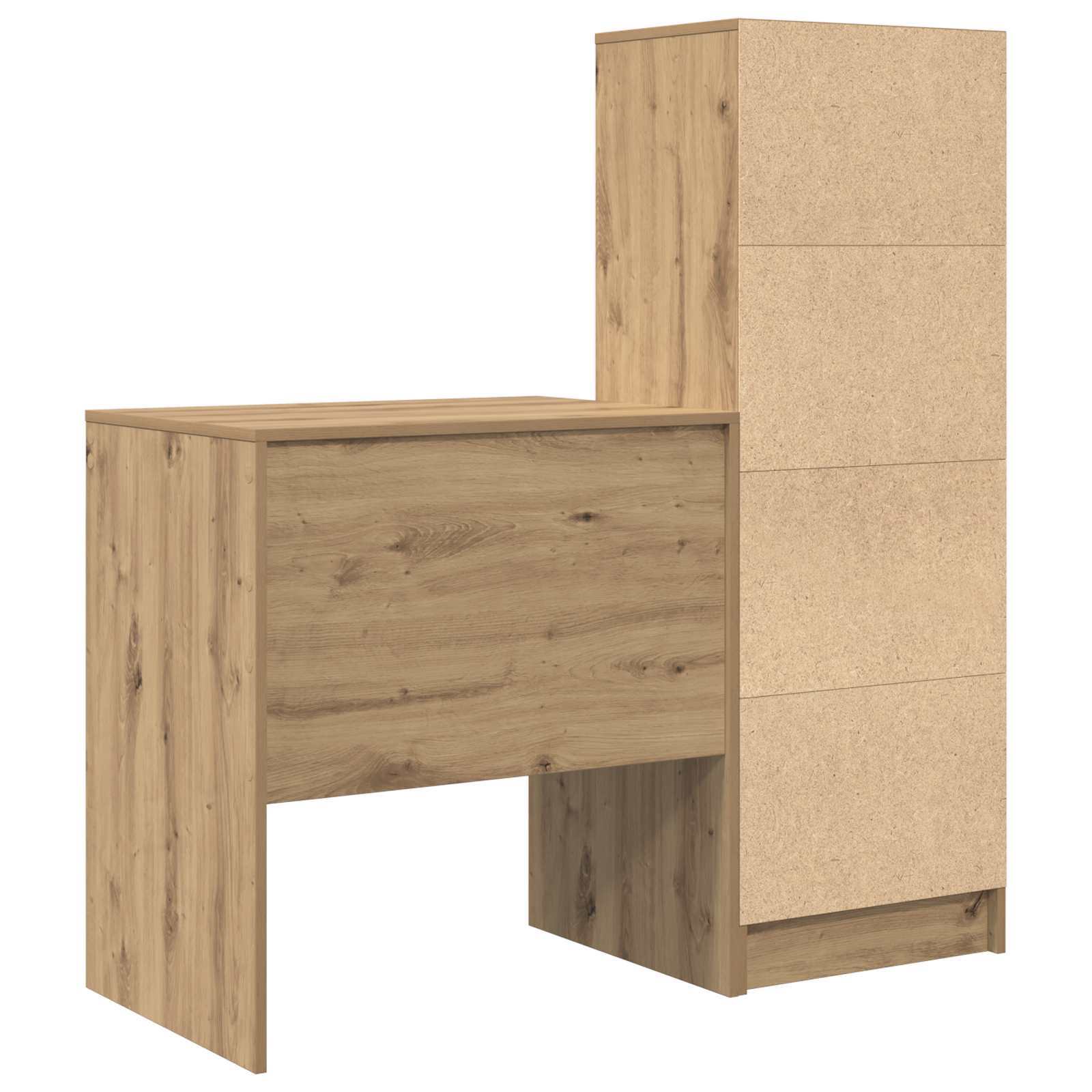 Schreibtisch mit Schubladen mit Regal 2 pcs Artisan-Eiche