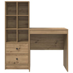 Schreibtisch mit Schubladen mit Regal 2 pcs Artisan-Eiche