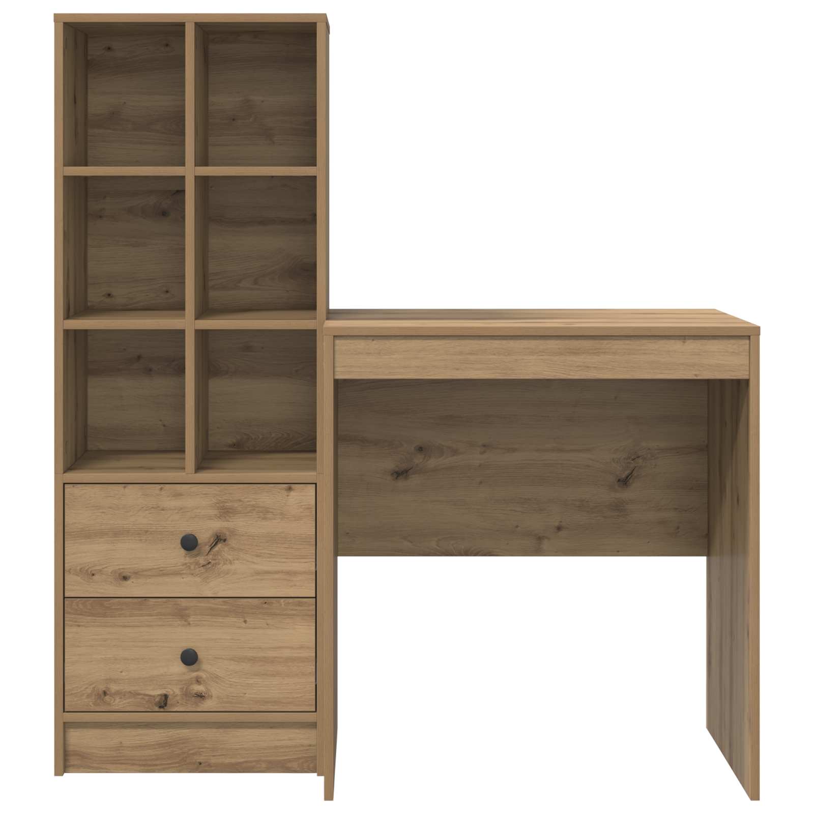 Schreibtisch mit Schubladen mit Regal 2 pcs Artisan-Eiche