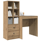 Schreibtisch mit Schubladen mit Regal 2 pcs Artisan-Eiche