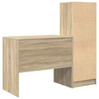 Schreibtisch mit Schubladen mit Regal 2 pcs Sonoma-Eiche