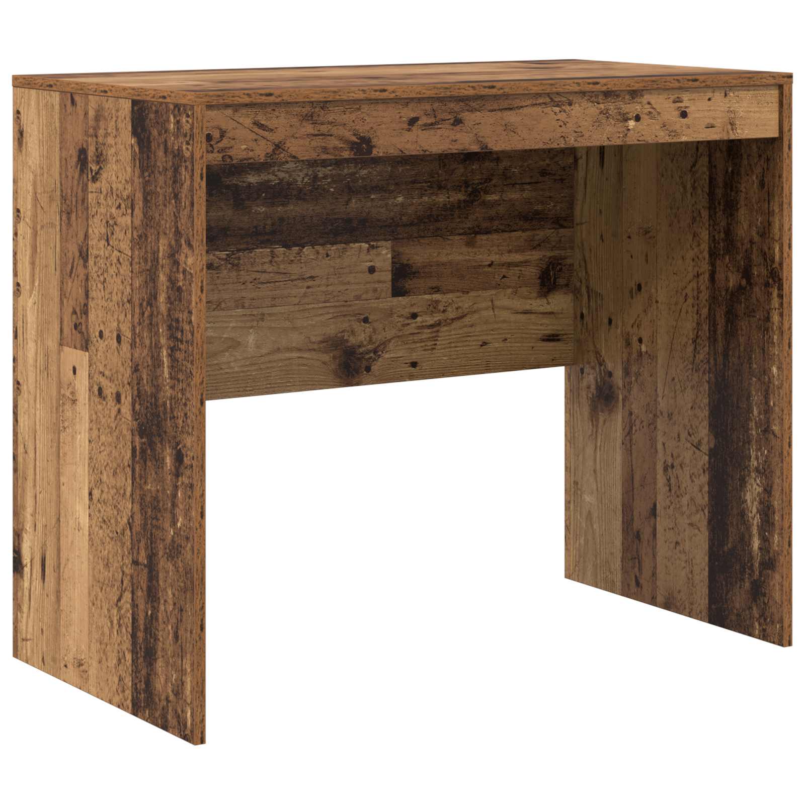 Schreibtisch mit Schubladen mit Regal 2 pcs Altholz