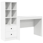 Schreibtisch mit Schubladen 2 pcs Weiß