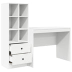 Schreibtisch mit Schubladen 2 pcs Weiß