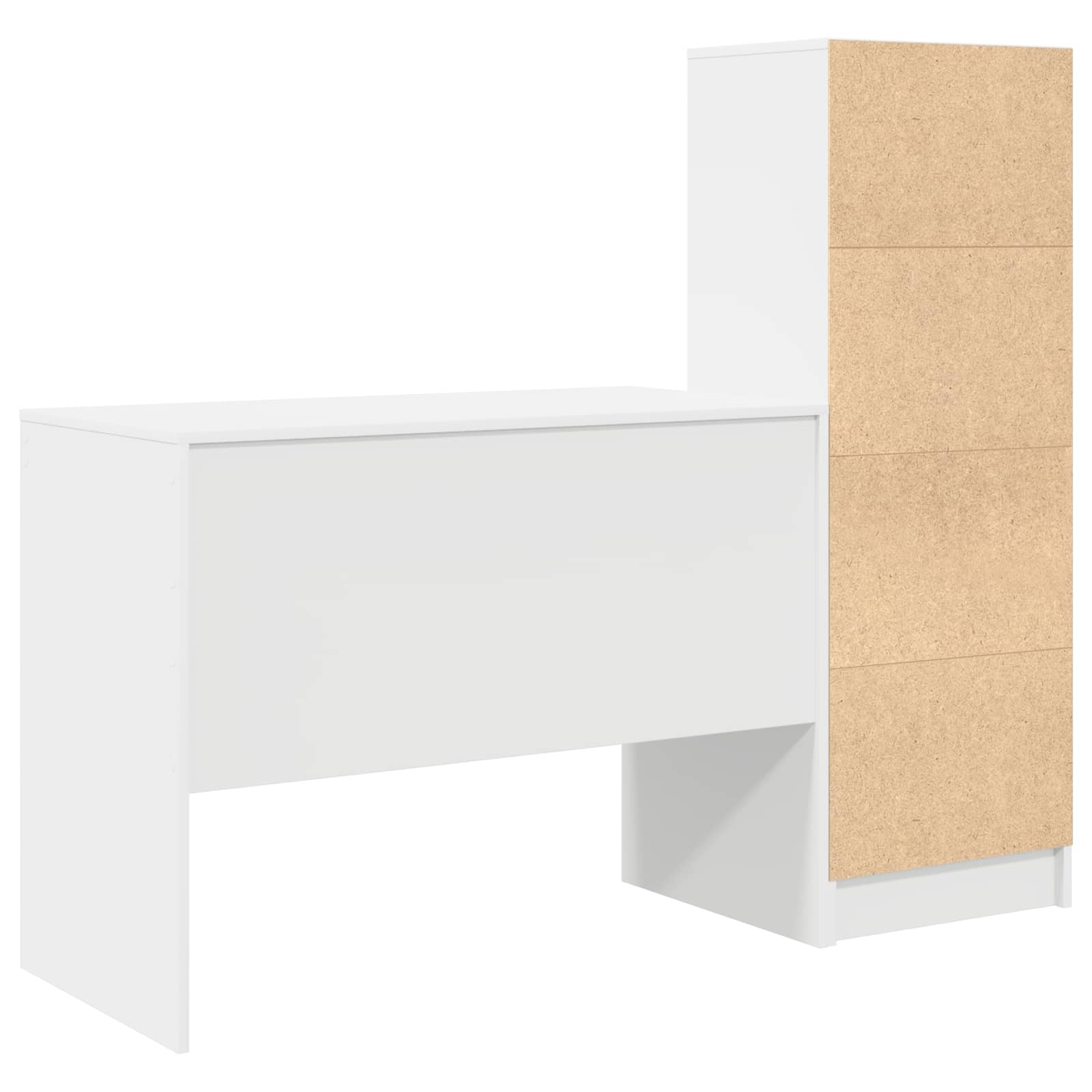 Schreibtisch mit Schubladen 2 pcs Weiß