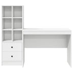 Schreibtisch mit Schubladen 2 pcs Weiß