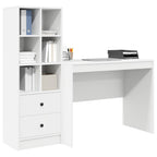 Schreibtisch mit Schubladen 2 pcs Weiß