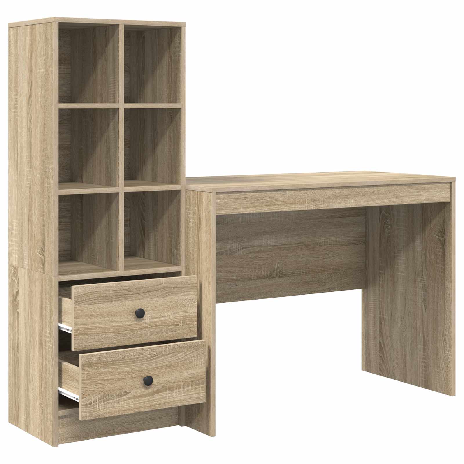 Schreibtisch mit Schubladen 2 pcs Sonoma-Eiche