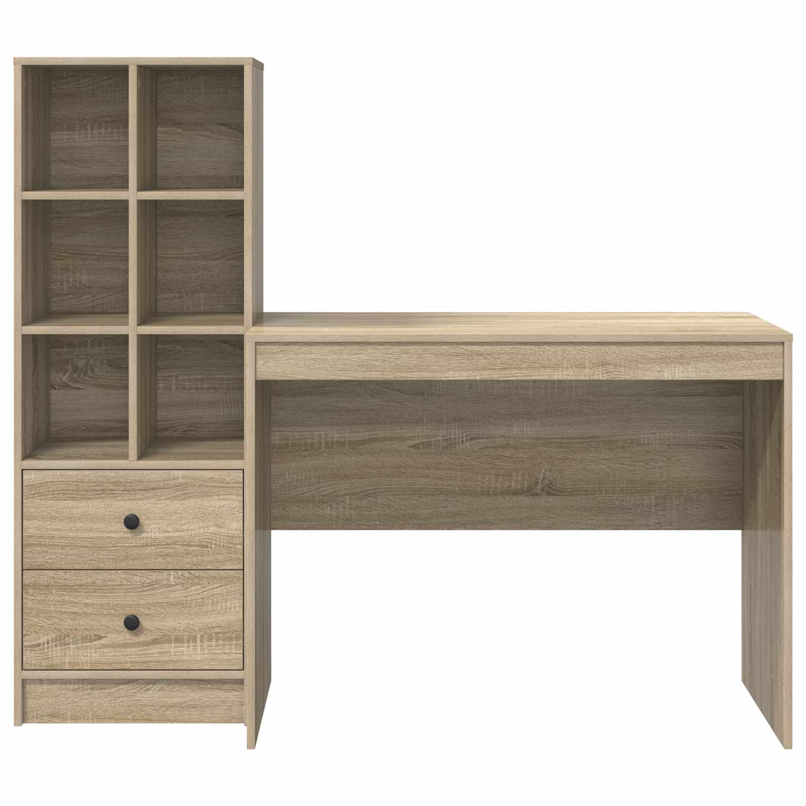 Schreibtisch mit Schubladen 2 pcs Sonoma-Eiche
