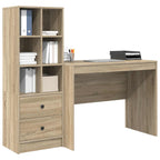 Schreibtisch mit Schubladen 2 pcs Sonoma-Eiche