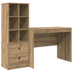 Schreibtisch mit Schubladen 2 pcs Artisan-Eiche