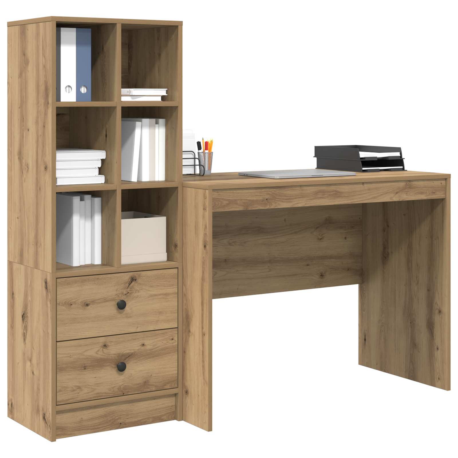 Schreibtisch mit Schubladen 2 pcs Artisan-Eiche