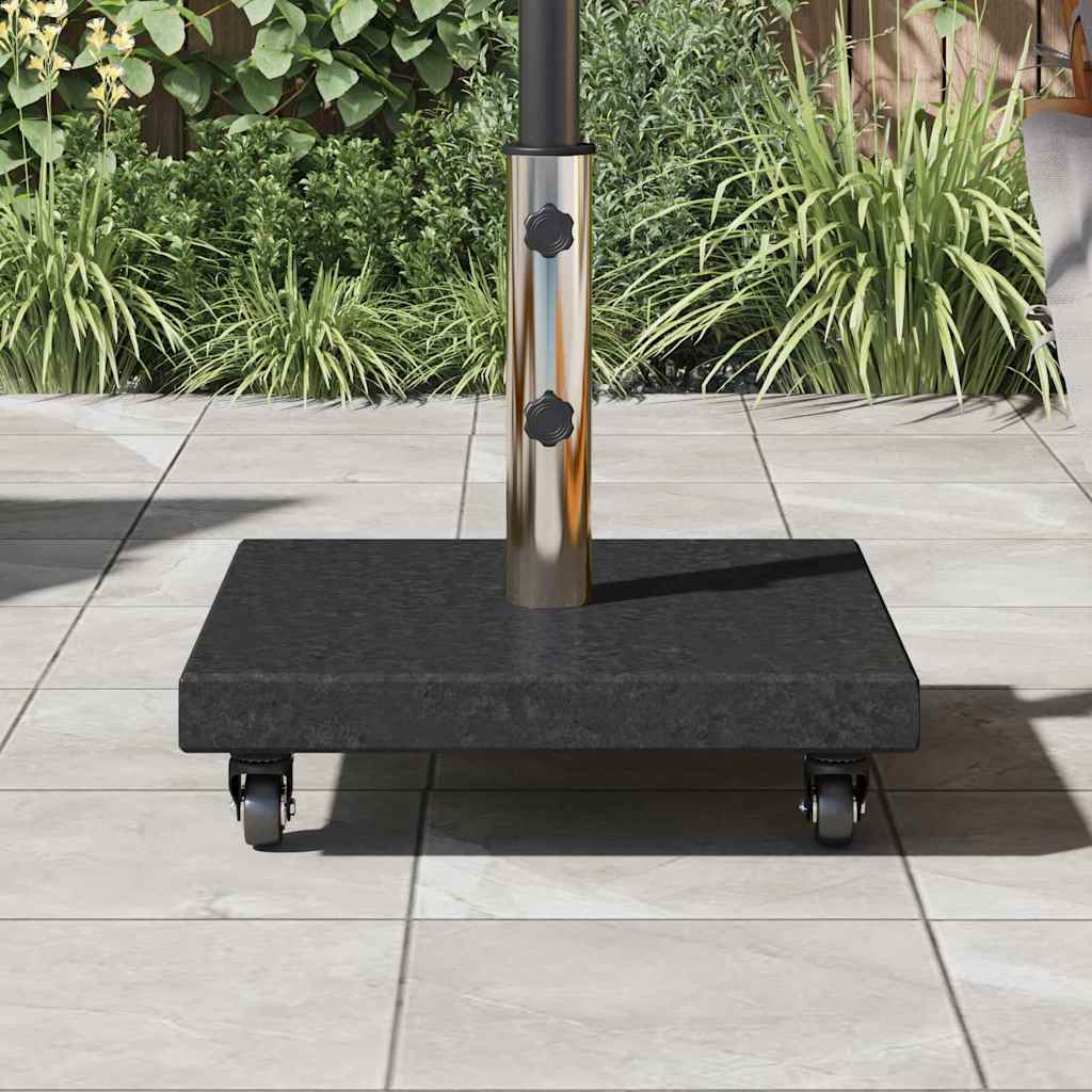 Sonnenschirmständer 30kg Schwarz Granit Quadratisch