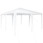 Party-Zelt Weiß 400 x 400 x 266 cm Polyethylen und Stahl