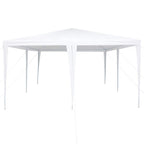 Party-Zelt Weiß 400 x 400 x 266 cm Polyethylen und Stahl
