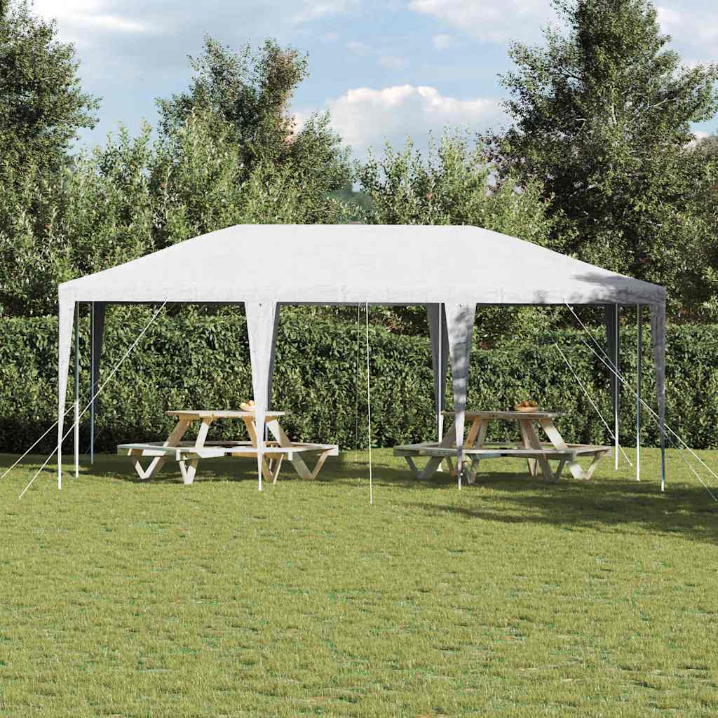 Party-Zelt Weiß 600 x 400 x 266 cm Polyethylen und Stahl