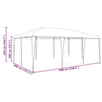 Party-Zelt Anthrazit 600 x 400 x 266 cm Polyethylen und Stahl