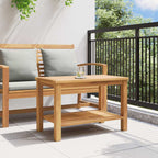 Couchtisch mit Speicher Braun 70 x 40 x 45 cm Massivholz Teak