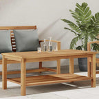 Couchtisch mit Speicher Braun 110 x 55 x 45 cm Massivholz Teak