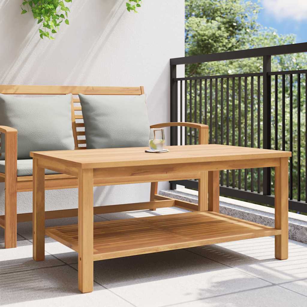 Couchtisch mit Speicher Braun 110 x 55 x 45 cm Massivholz Teak