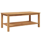 Couchtisch mit Speicher Braun 110 x 55 x 45 cm Massivholz Teak