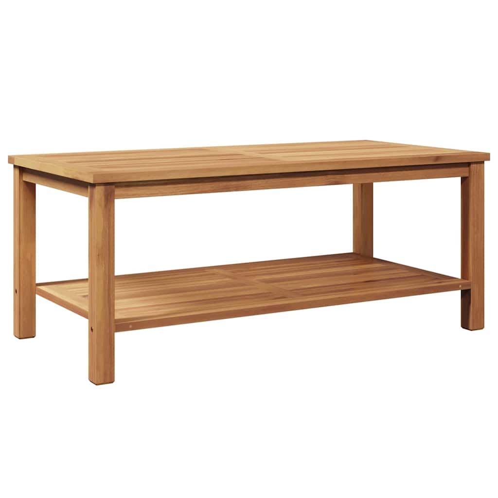 Couchtisch mit Speicher Braun 110 x 55 x 45 cm Massivholz Teak