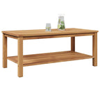 Couchtisch mit Speicher Braun 110 x 55 x 45 cm Massivholz Teak