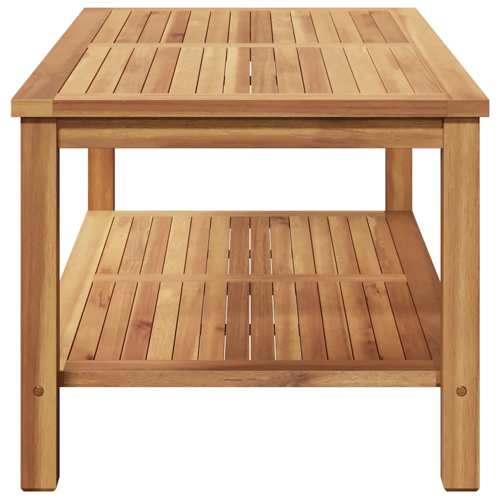 Couchtisch mit Speicher Braun 110 x 55 x 45 cm Massivholz Teak