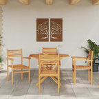 Stuhl 4 pcs Braun 56 x 55 x 90,5 cm Massivholz Teak