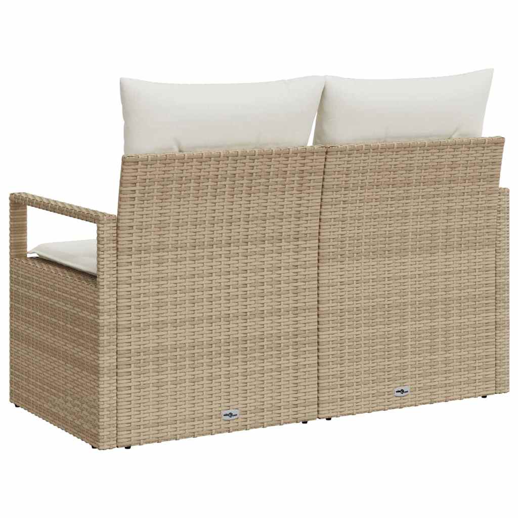 Garten-Sofa mit Kissen 120 x 62 x 69 cm Poly-Rattan