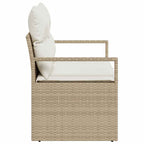 Garten-Sofa mit Kissen 120 x 62 x 69 cm Poly-Rattan