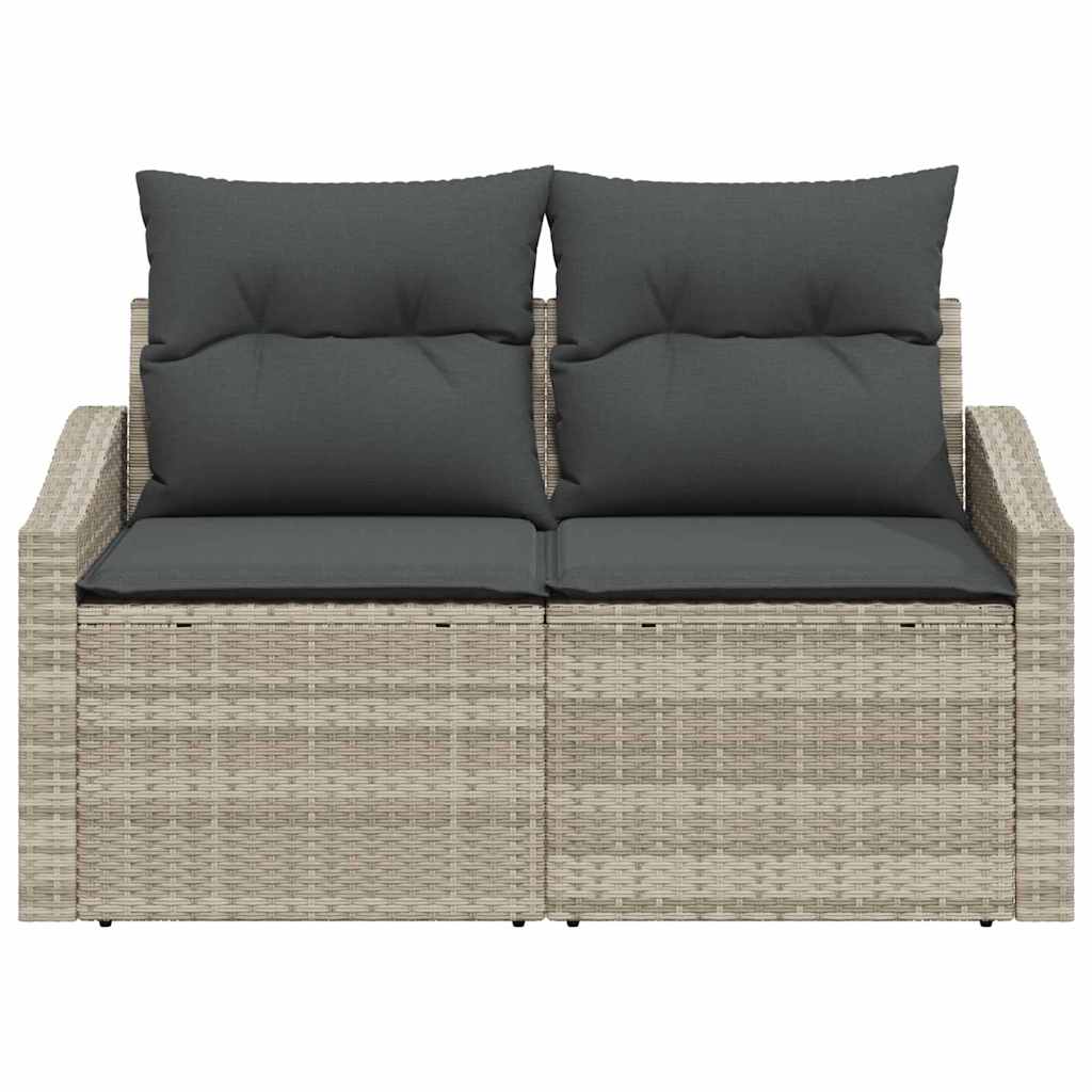 Garten-Sofa mit Kissen 123 x 62 x 69 cm Poly-Rattan