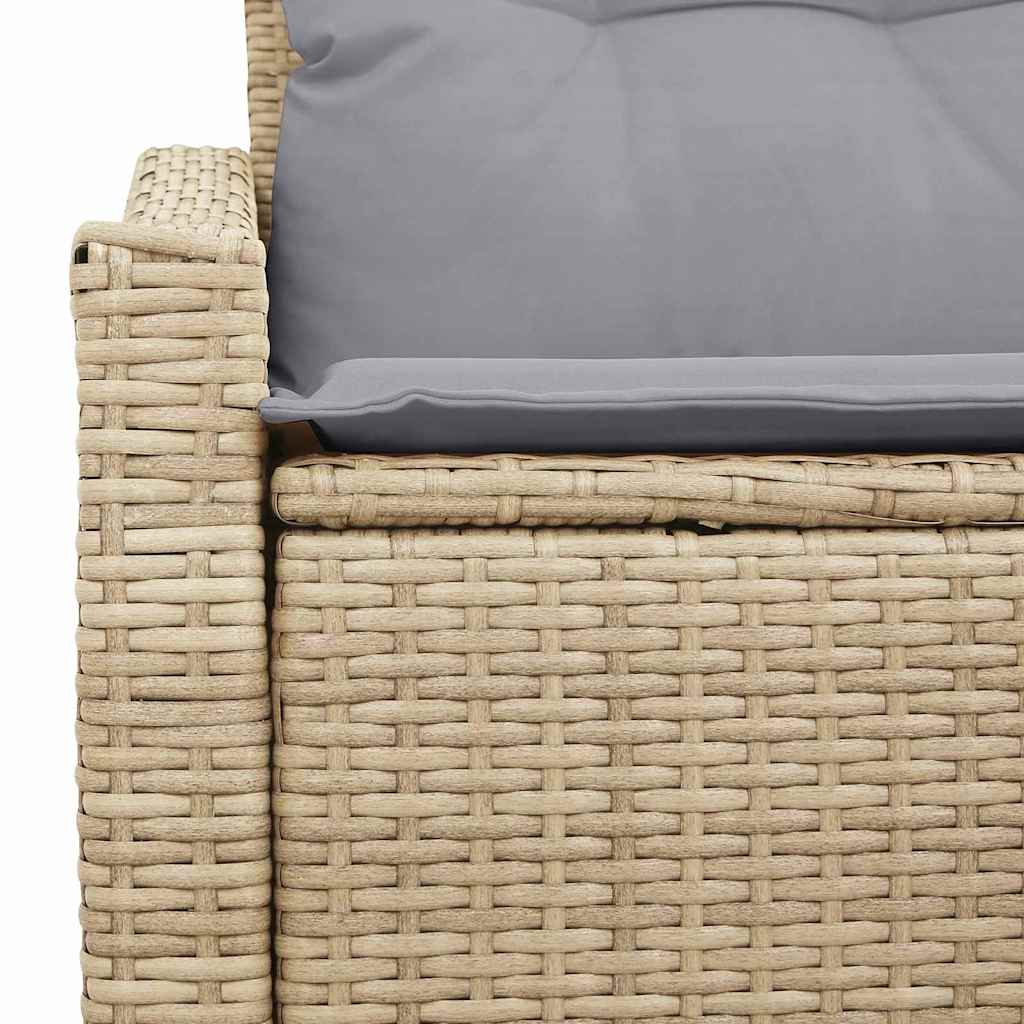 Garten-Sofa mit Kissen 123 x 62 x 69 cm Poly-Rattan
