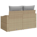 Garten-Sofa mit Kissen 123 x 62 x 69 cm Poly-Rattan