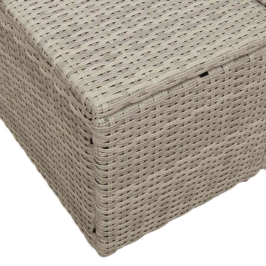 Gartensofa mit Kissen Grau 184 x 62 x 69 cm Poly-Rattan
