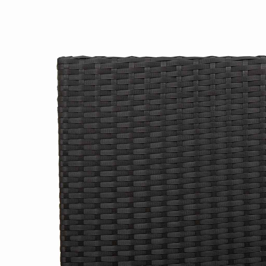Garten Stapelstühle 2 pcs Schwarz und Braun 54 x 56 x 90 cm