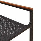 Garten Stapelstühle 2 pcs Schwarz und Braun 54 x 56 x 90 cm