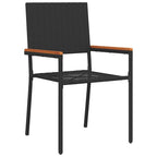 Garten Stapelstühle 2 pcs Schwarz und Braun 54 x 56 x 90 cm