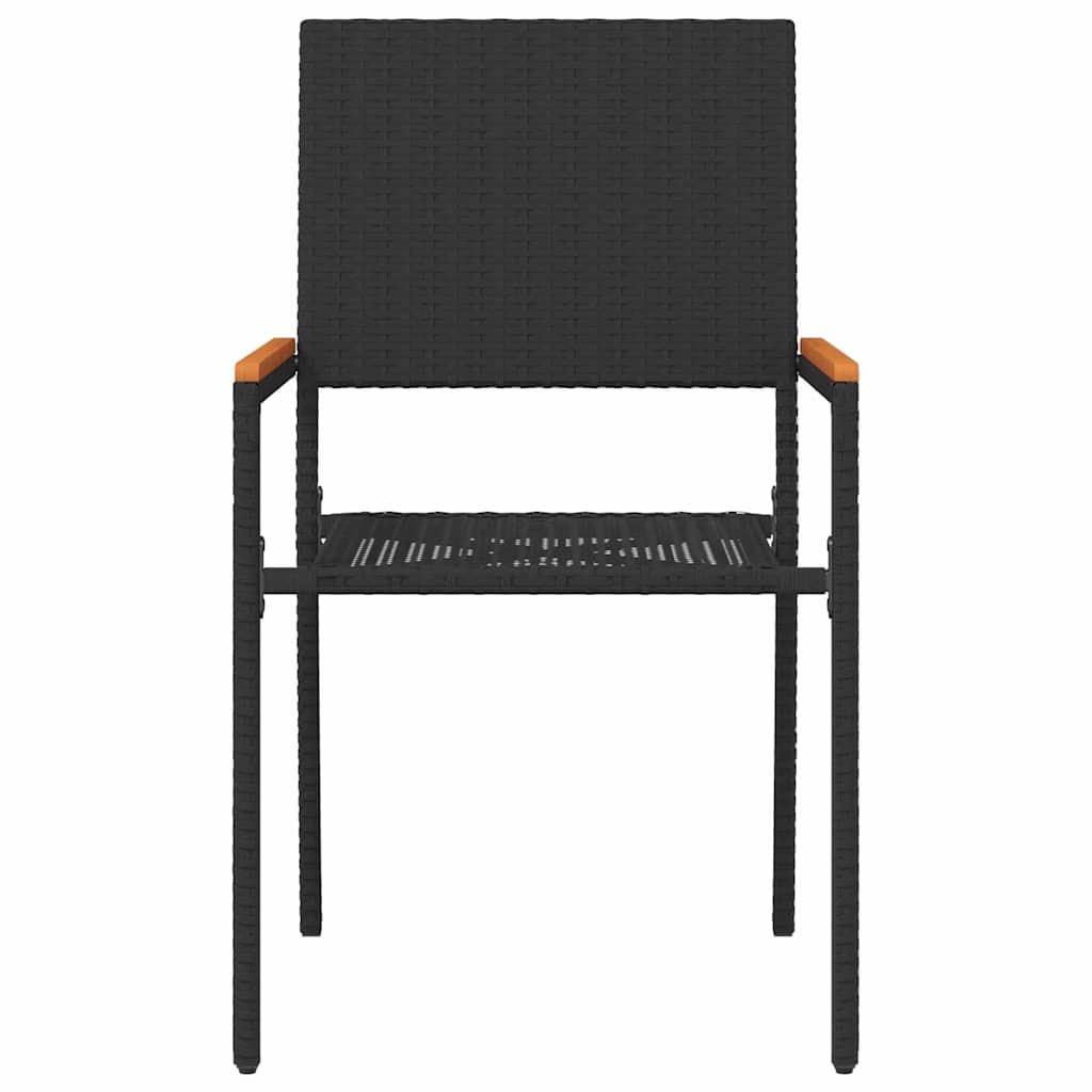Garten Stapelstühle 2 pcs Schwarz und Braun 54 x 56 x 90 cm
