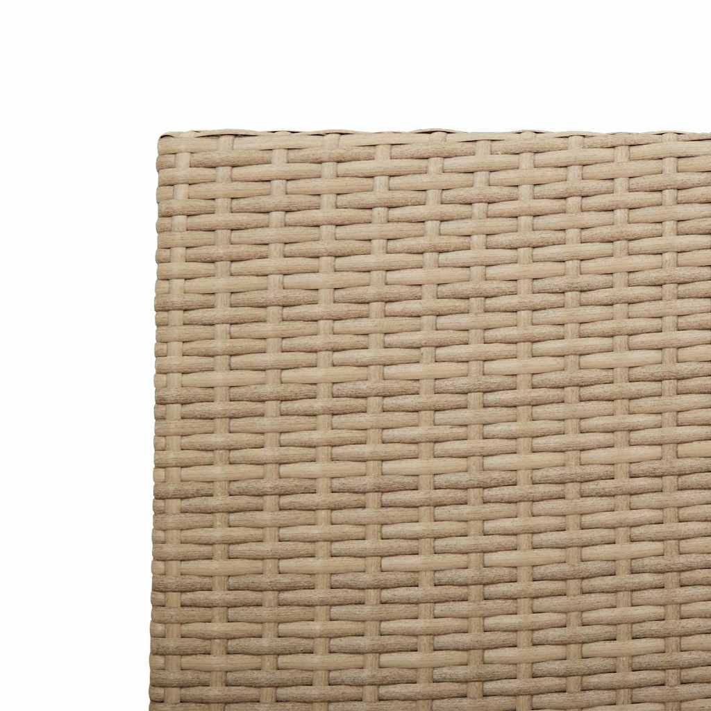 Garten Stapelstühle 2 pcs Creme und Braun 54 x 56 x 90 cm