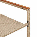 Garten Stapelstühle 2 pcs Creme und Braun 54 x 56 x 90 cm