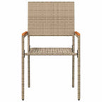Garten Stapelstühle 2 pcs Creme und Braun 54 x 56 x 90 cm