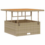 Garten Essgruppe Beige Poly-Rattan