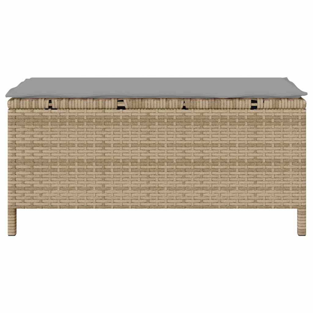 Garten Essgruppe Beige Poly-Rattan