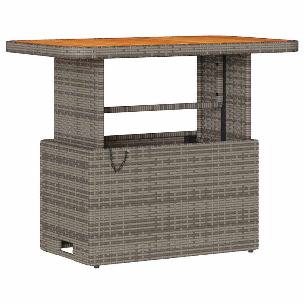 Garten Essgruppe Grau Poly-Rattan