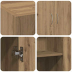 Büroschrank mit Regal Altholz 70 x 32 x 77.5 cm Holzwerkstoff